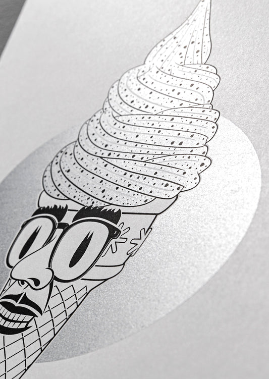 WOKASOMA Icecream Silver (Siebdruck)